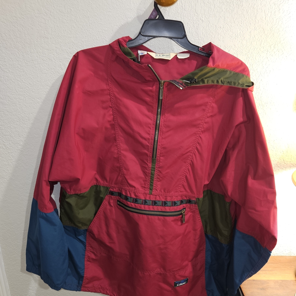 Vintage L.L Bean, Made In Usa, Quarter Zip Rain Coat
